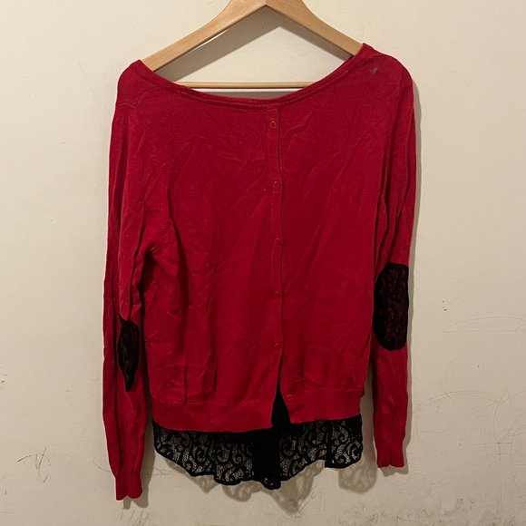 TORRID | Women's Cashmere Blend Sweater Red Black Size 14/16 - Picture 2 of 8